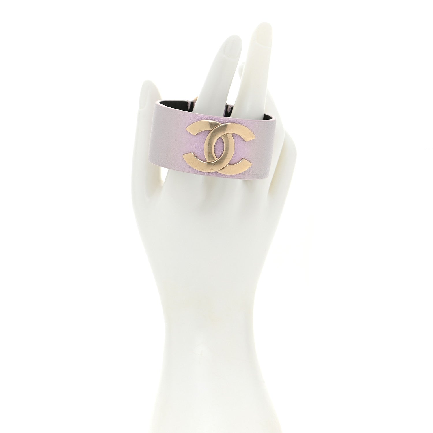 Chanel Calfskin CC Wide Cuff M Lilac 2 of 11