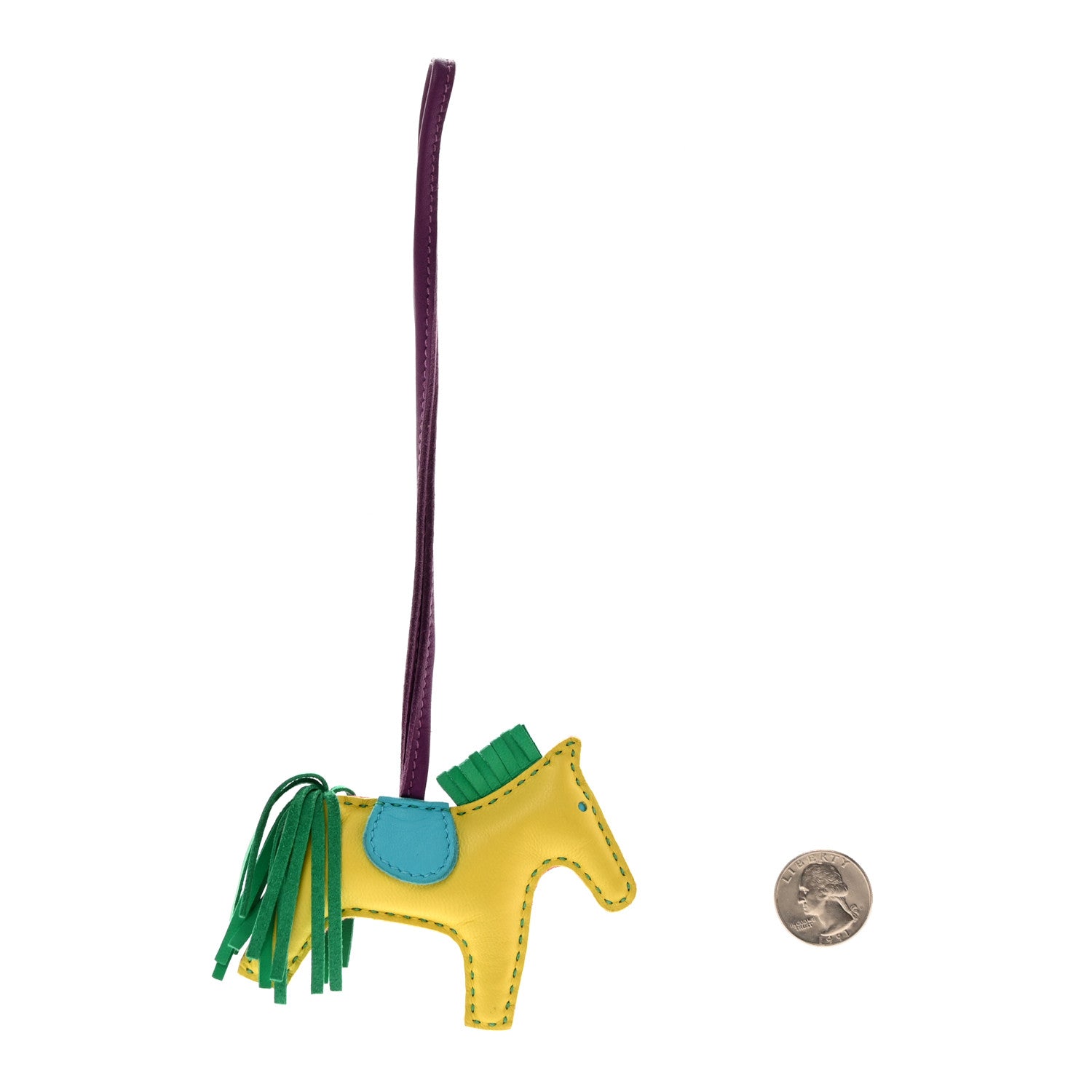 Hermes Milo Lambskin Grigri Rodeo Horse Bag Charm PM Menthe Bleu Electrique Soufre Violet Bleu Azur Rose Shocking 2 of 6
