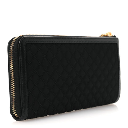 Prada Tessuto Nylon Quilted Zip Around Wallet Black 3 of 8