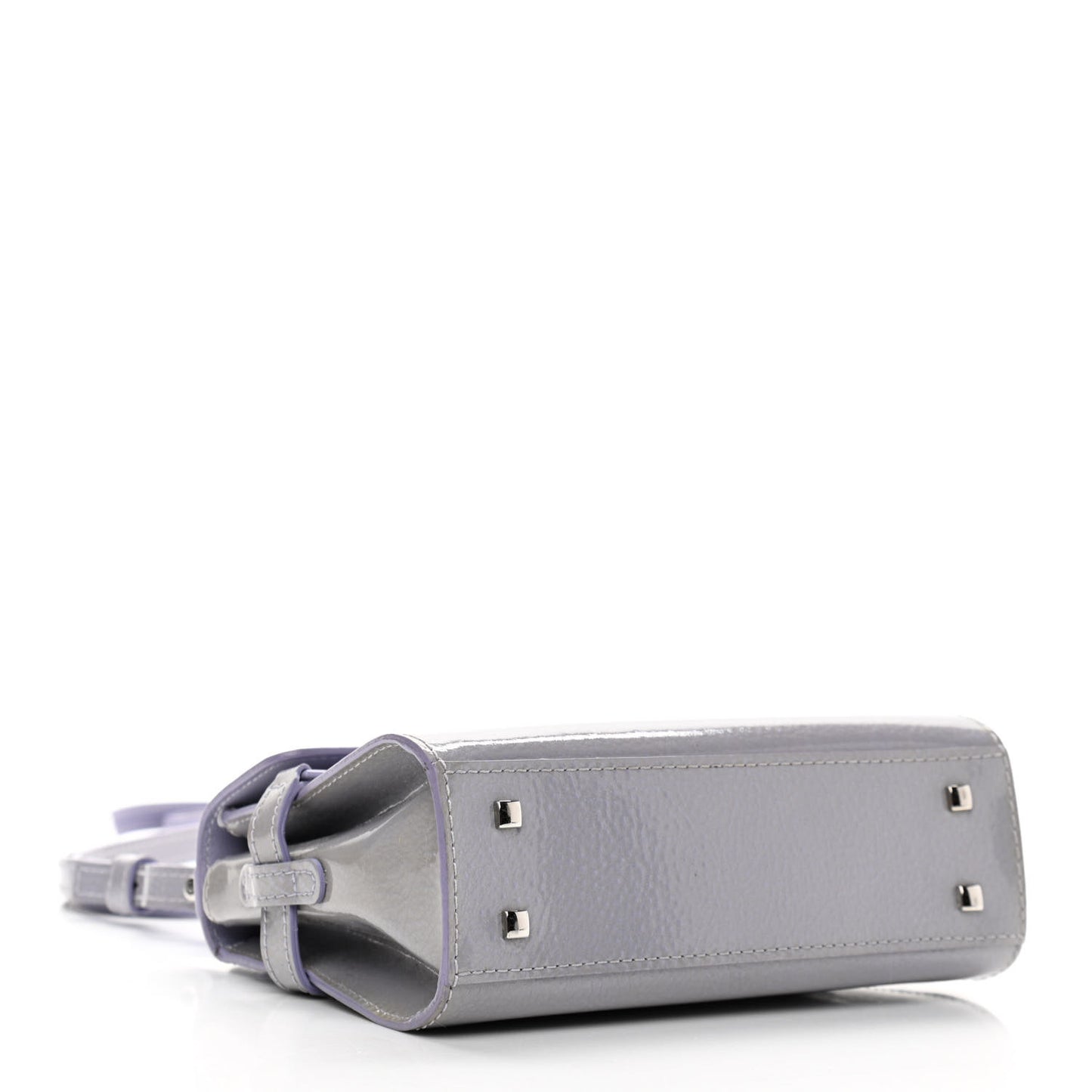 Patent Calfskin Micro Tempete Satchel Lilas