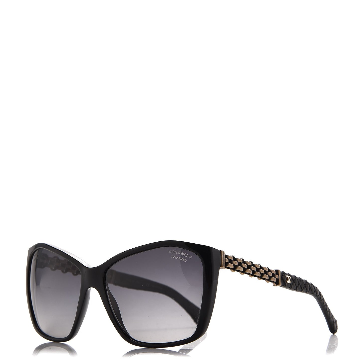 Lambskin Quilted Reissue Polarized Sunglasses 5327-Q Black