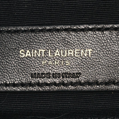 Saint Laurent Suede Denim Quilted Mini Becky Double Zip Bag Blue Cinnamon 5 of 13