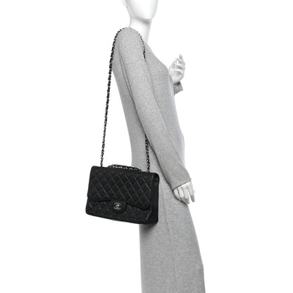 Chanel Caviar Quilted Jumbo Single Flap Black 2 of 13