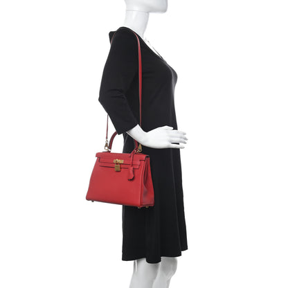Hermes Togo Kelly Retourne 25 Rouge Casaque 2 of 11