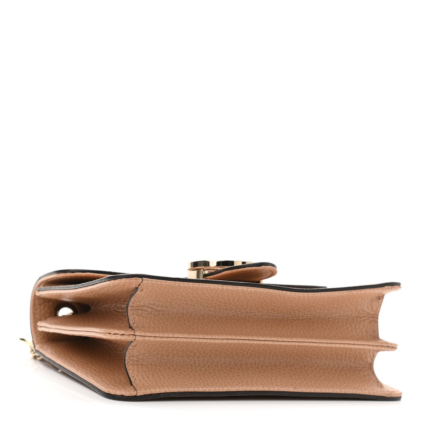 Dollar Calfskin Interlocking G Shoulder Bag Camelia