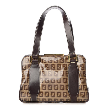 Fendi Vinyl Zucchino Small Shoulder Bag Tobacco 1 of 10