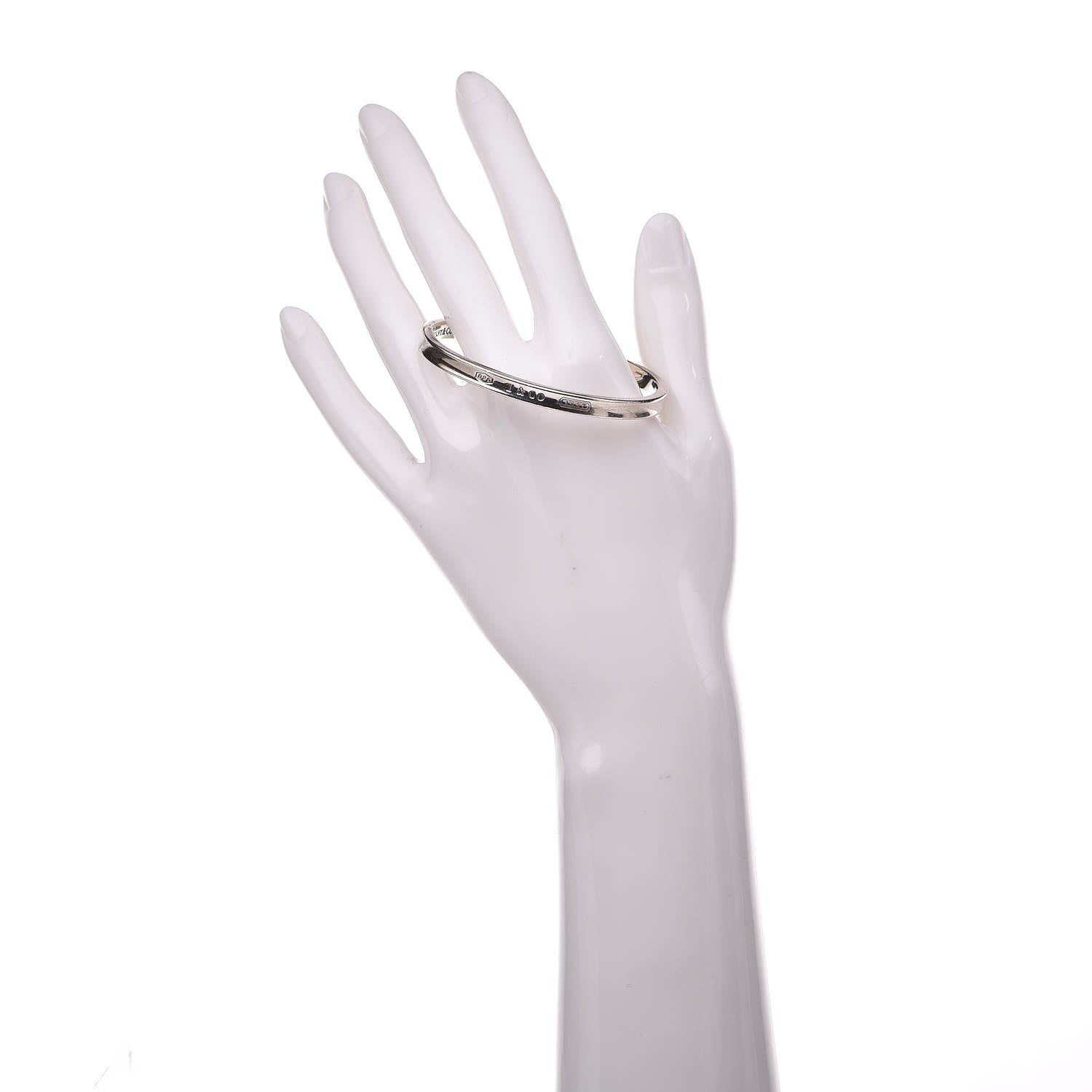 Tiffany Sterling Silver Narrow 1837 Cuff Bracelet 2 of 4