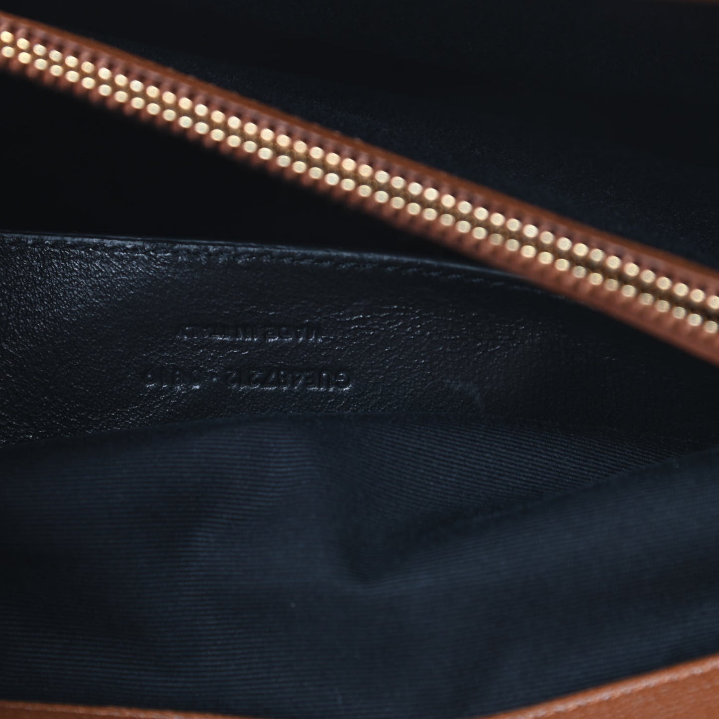 Sheepskin Matelasse Chevron Monogram Large College Satchel Cognac