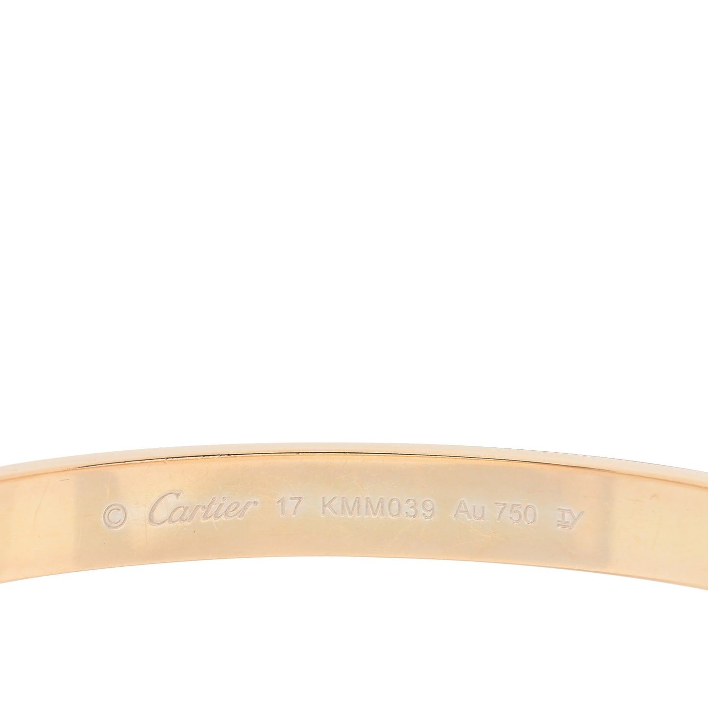 18K Yellow Gold LOVE Bracelet 17