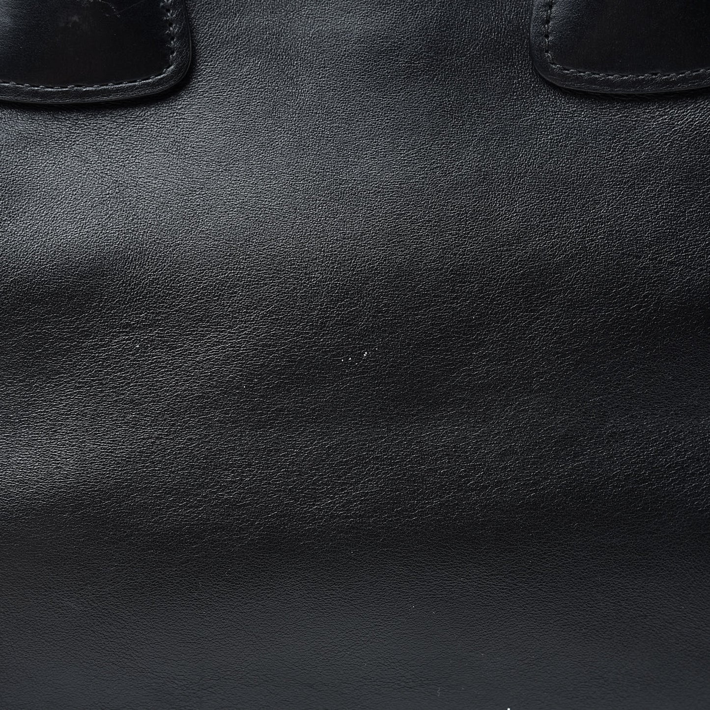 City Calf Front Pocket Tote Black