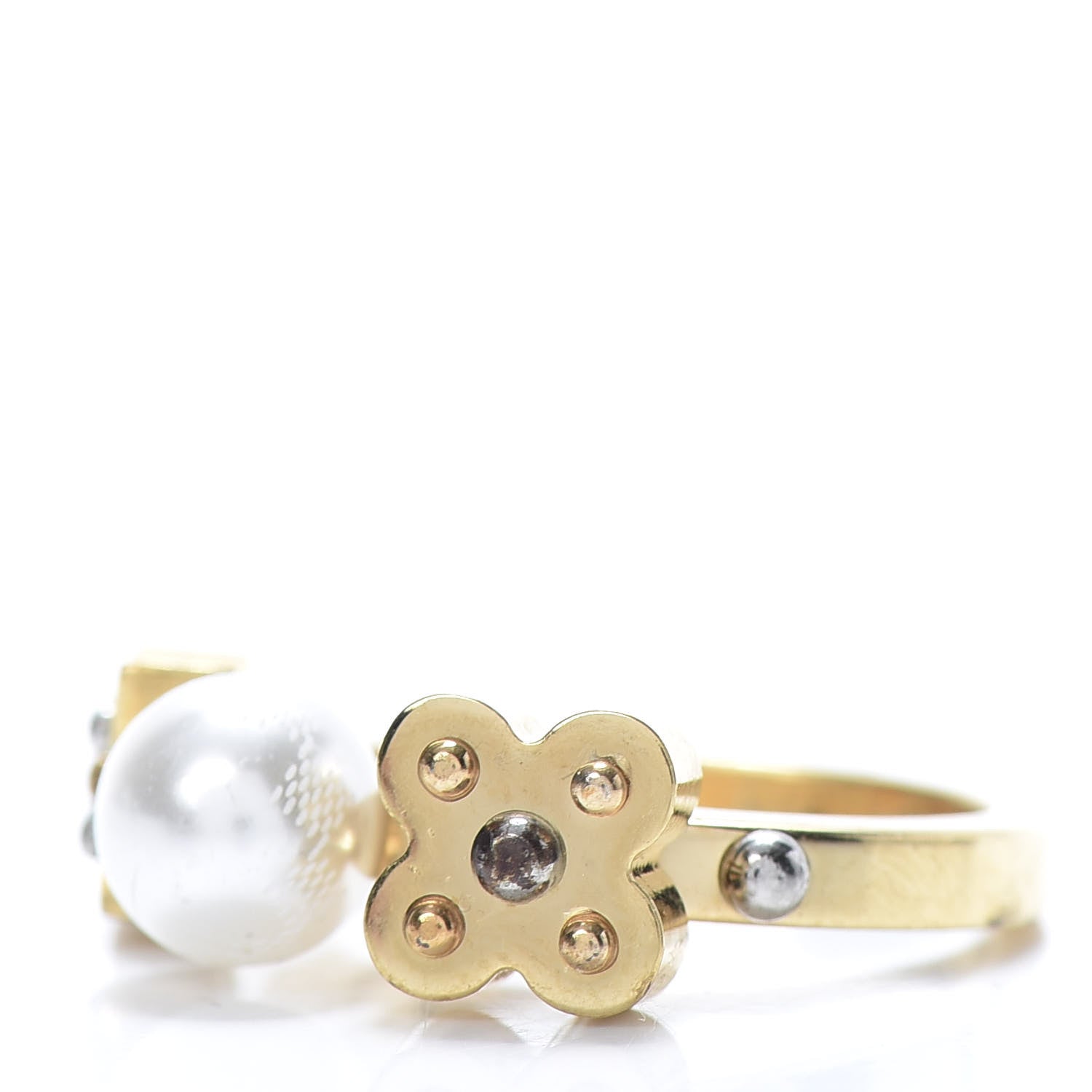 Louis Vuitton Charmy Pearl Ring L Gold 3 of 9