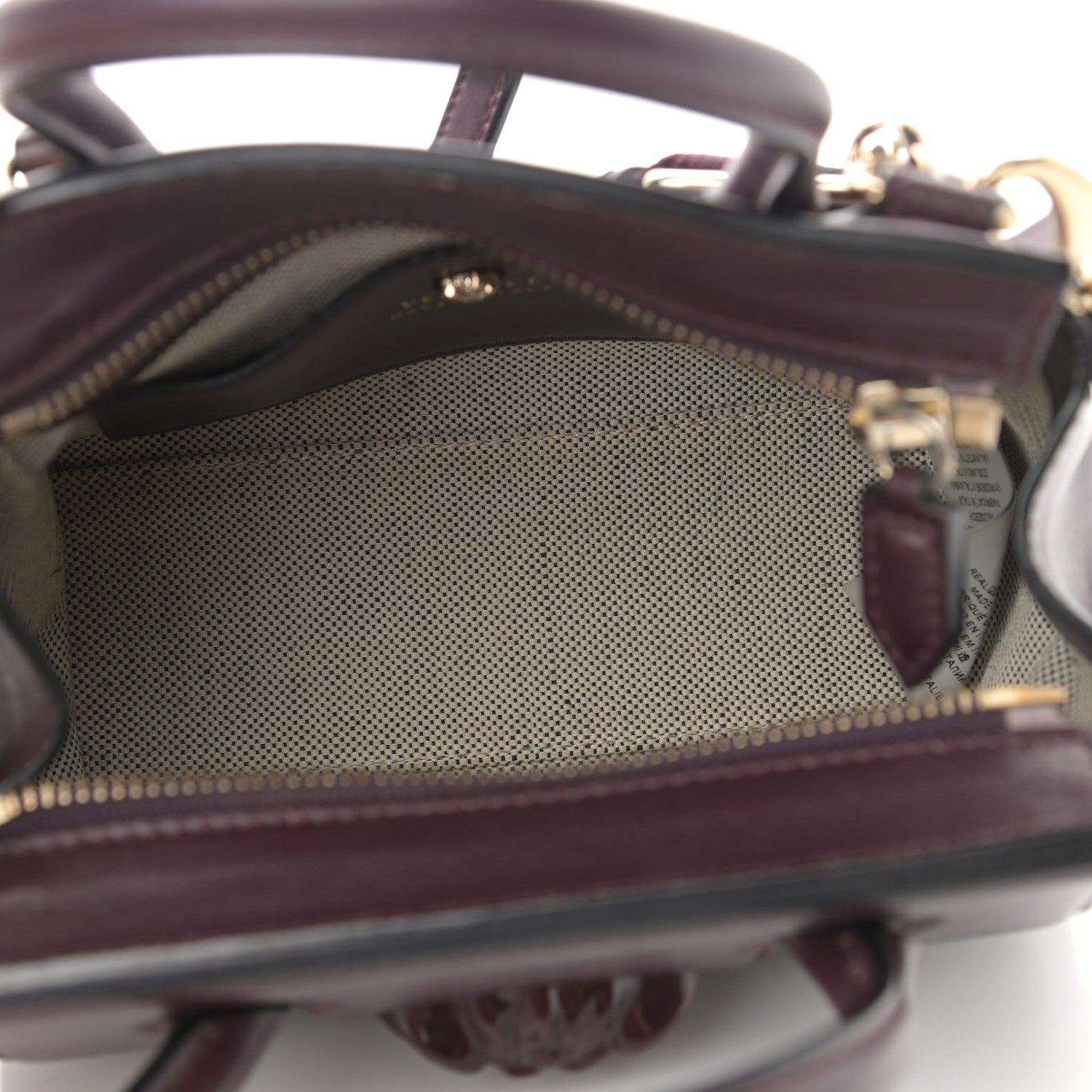Versace Calfskin Small Palazzo Empire Bag Burgundy 4 of 18