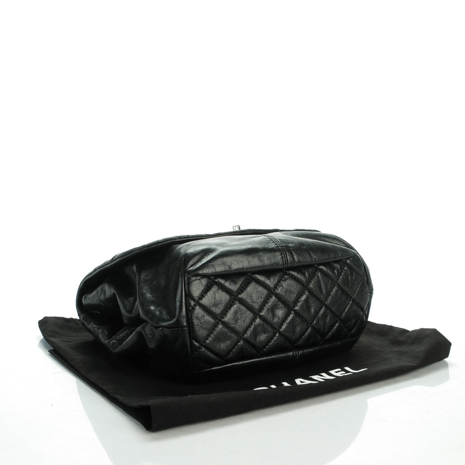 Chanel Shiny Lambskin Quilted Medium Trianon Messenger Flap Black 4 of 8