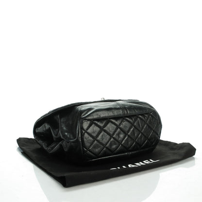Chanel Shiny Lambskin Quilted Medium Trianon Messenger Flap Black 4 of 8