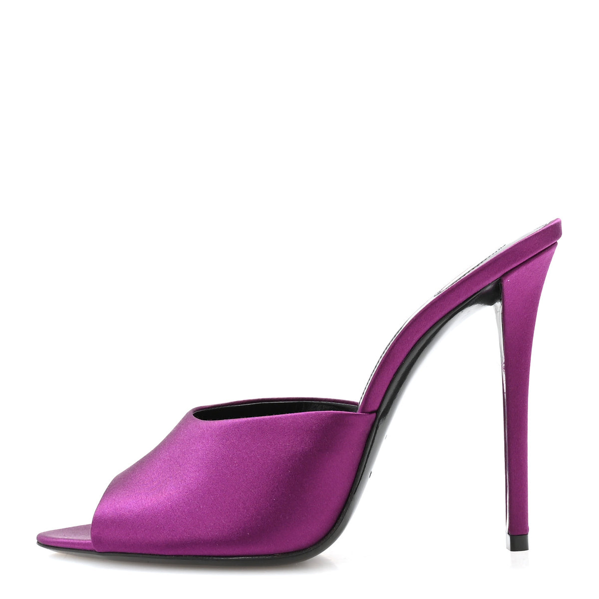 Satin Goldie Mule Sandal 39 Cyclamen