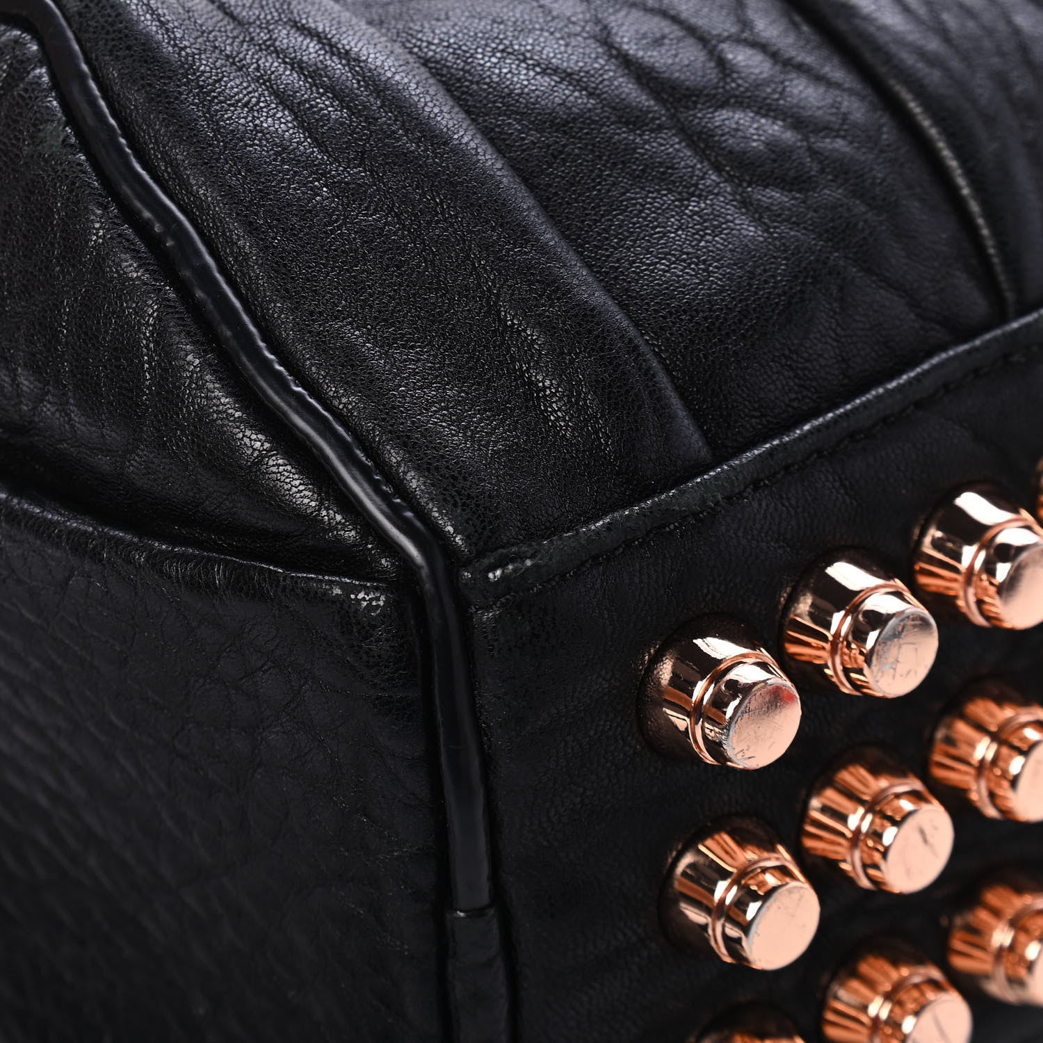 Alexander Wang Pebbled Lambskin Mini Rockie Black Rose Gold Hardware 5 of 5