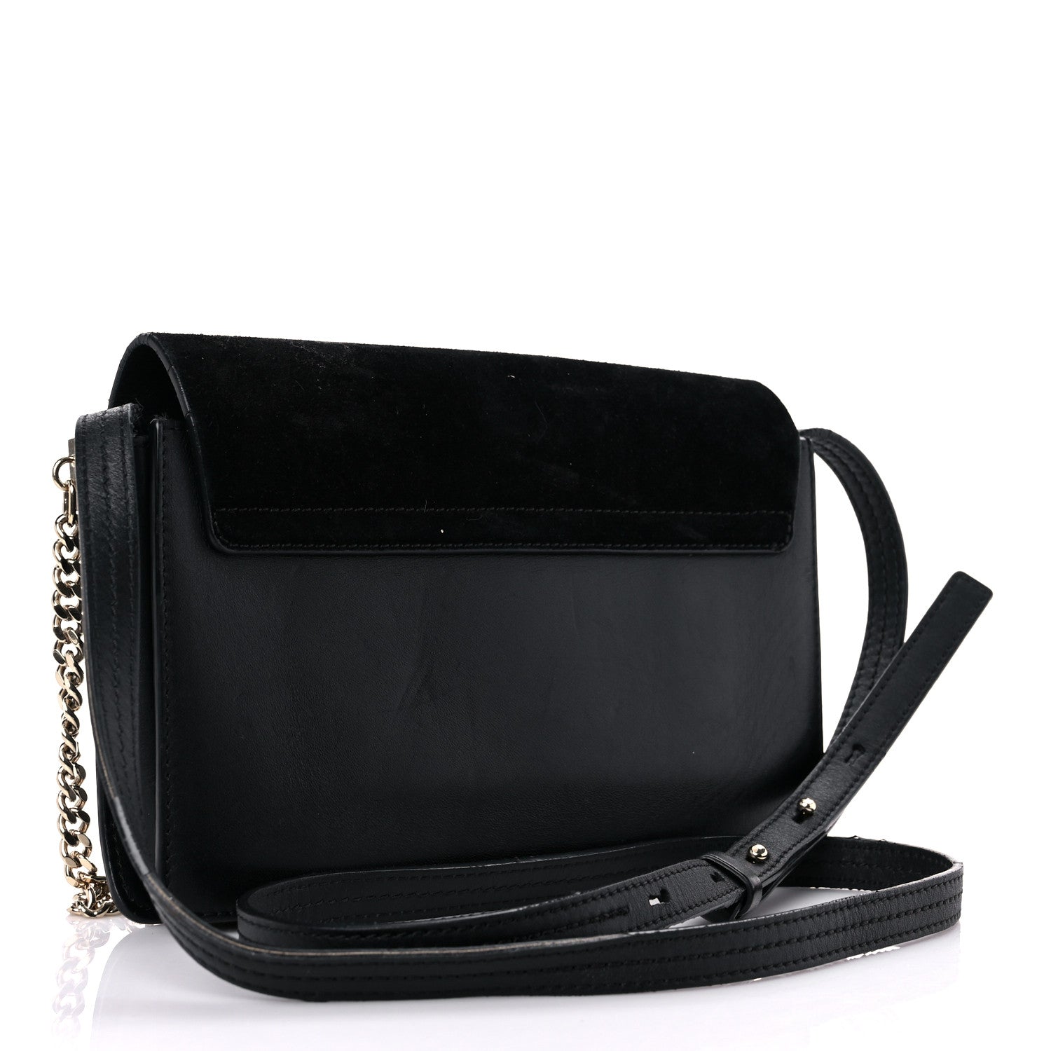 Chloe Suede Calfskin Small Faye Shoulder Bag Black 3 of 18