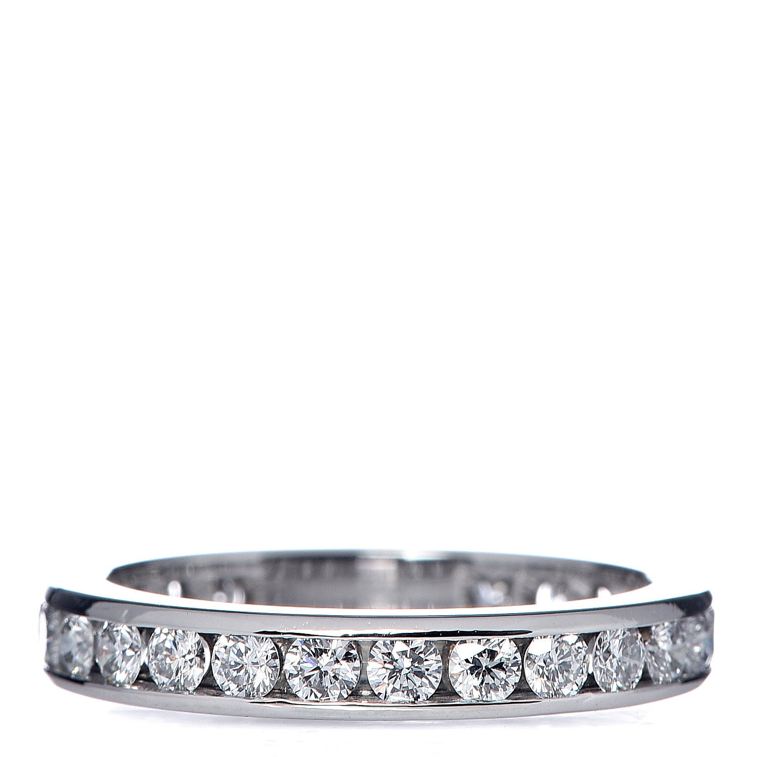 Tiffany Platinum Diamond 3mm Wedding Band Ring 49 5 3 of 4