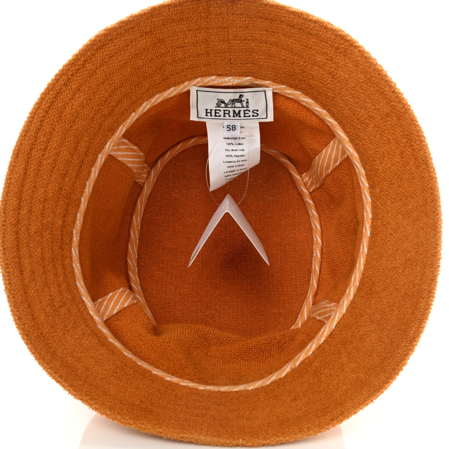 Hermes Cotton Eden Bucket Hat 58 Tan 7 of 8