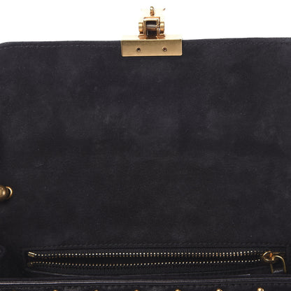 Christian Dior Lambskin Cannage Studded Small Dioraddict Flap Bag Black 7 of 13