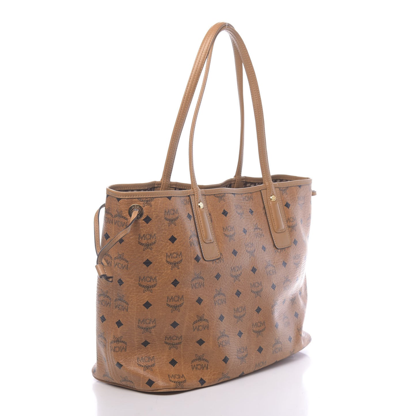 Visetos Medium Liz Reversible Shopper Tote Cognac