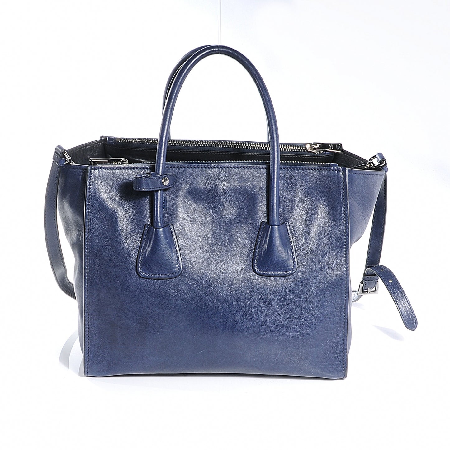 Glace Calf Twin Pocket Tote Baltico