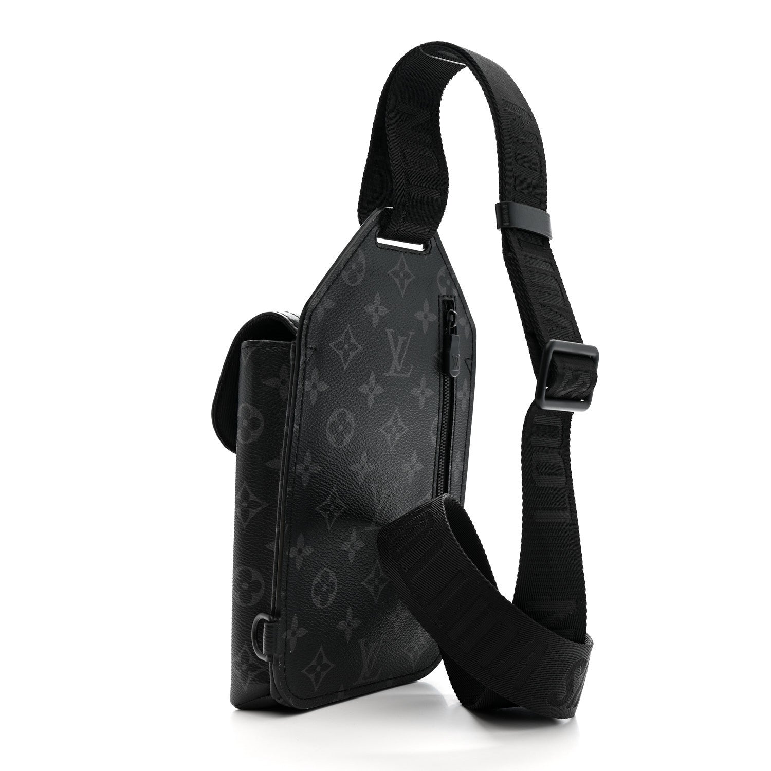 Louis Vuitton Monogram Eclipse Saumur Slingbag Black 2 of 9