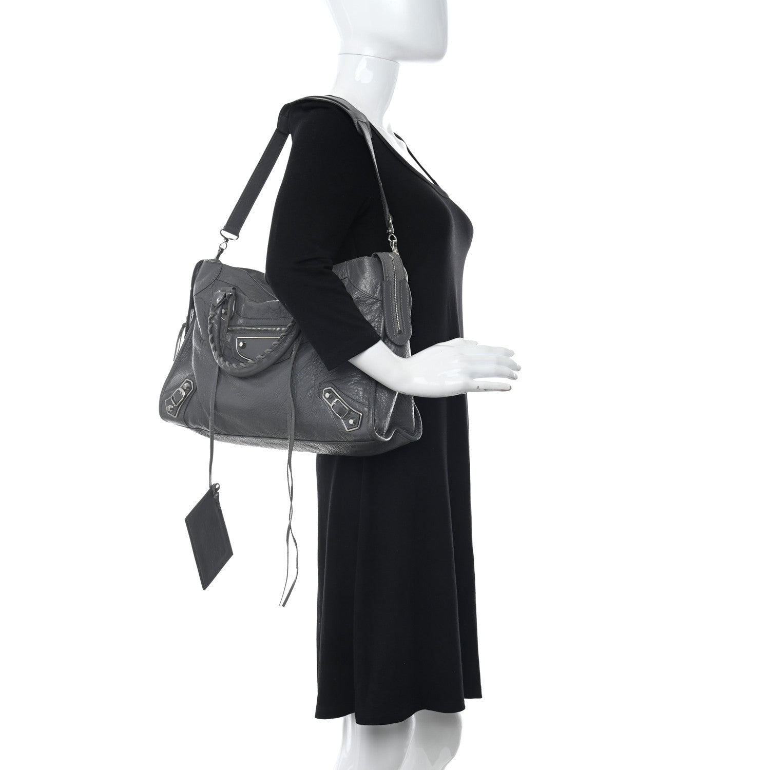 Balenciaga Agneau Silver Metallic Edge Hardware City Gris Cendre 2 of 10