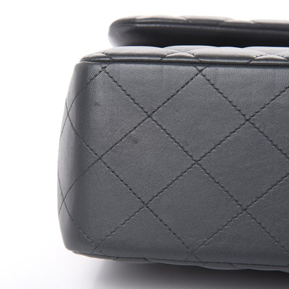 Chanel Lambskin Quilted Jumbo Double Flap Grey 10 of 17