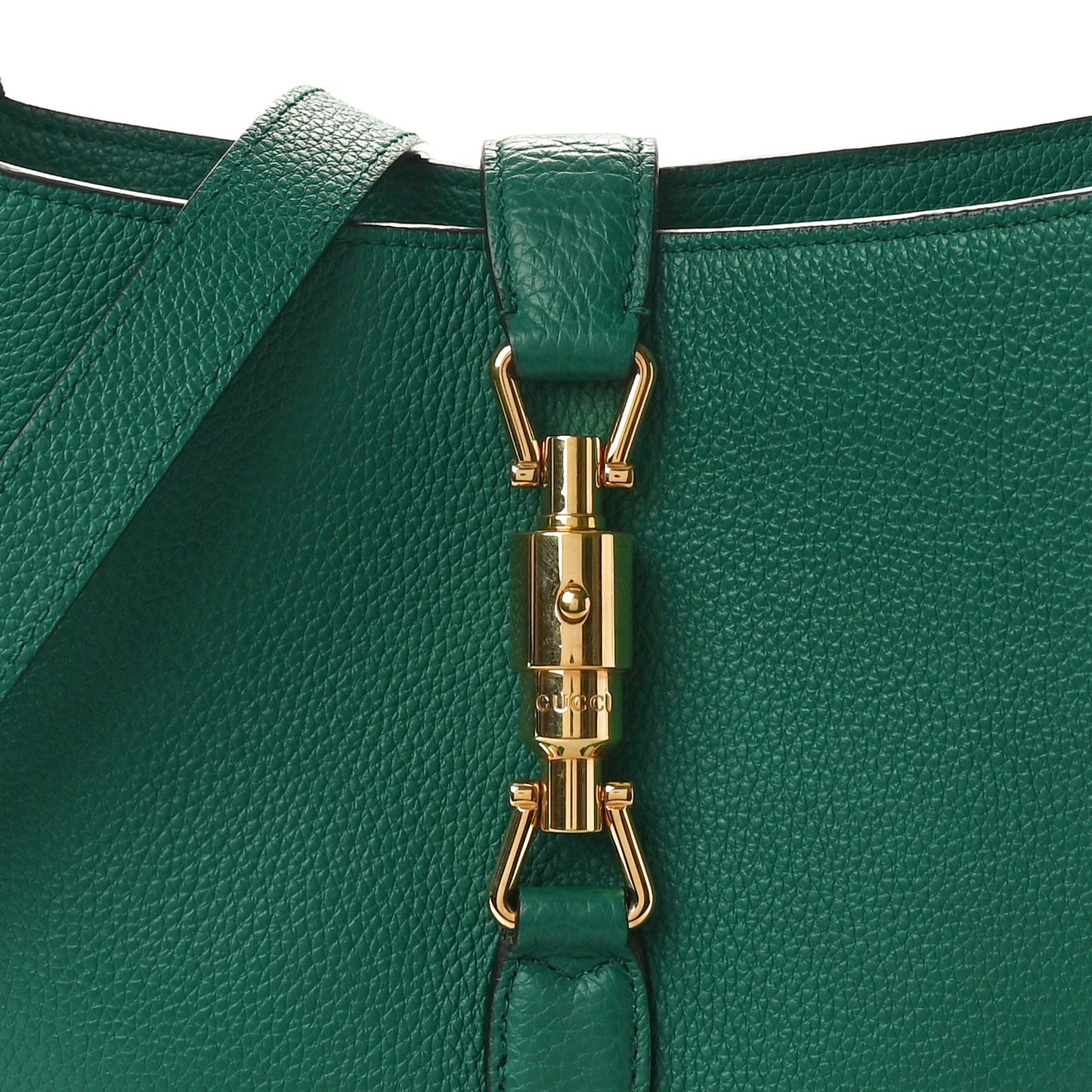 Boarded Dyana Lux Calfskin Small Jackie 1961 Hobo Emerald