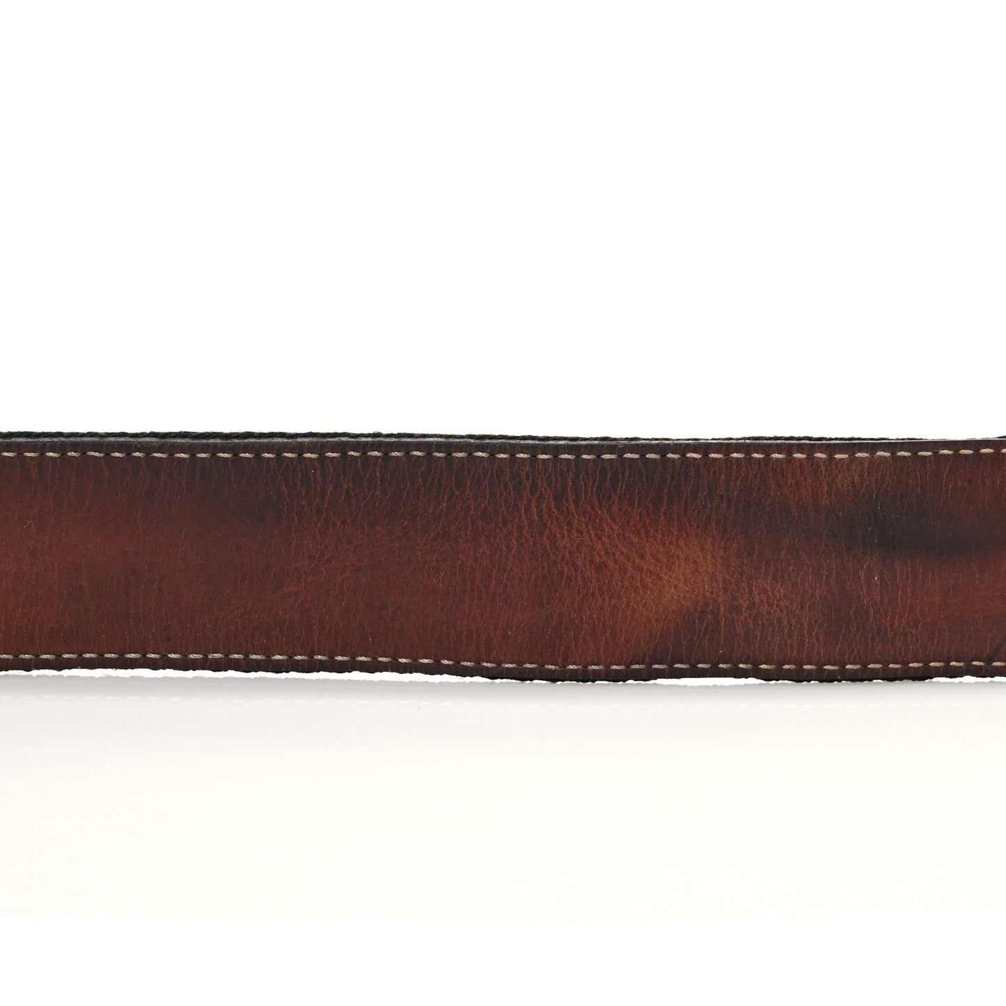 Calfskin Web Interlocking G Belt 95 38 Brown Cream