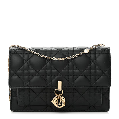 Christian Dior Lambskin Cannage Miss Dior Chain Pouch Black 1 of 14
