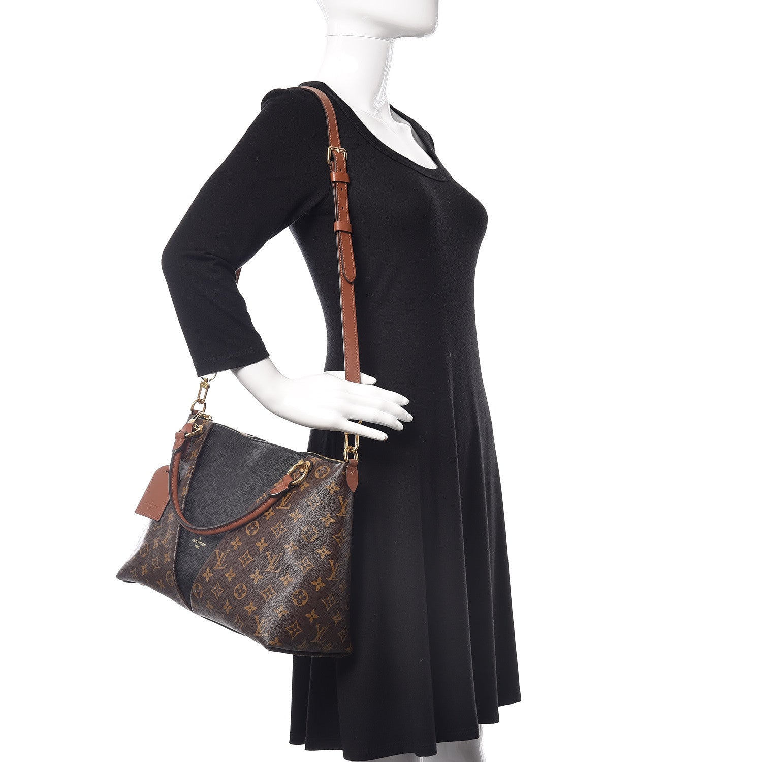 Louis Vuitton Monogram V Tote MM Black 2 of 13