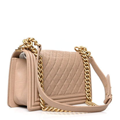 Chanel Caviar Quilted Medium Boy Flap Beige 3 of 11