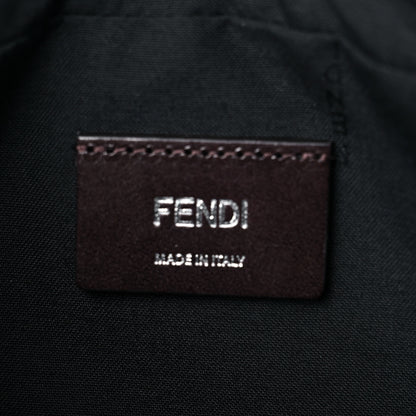 Fendi Shiny Glazed Fabric Vitello Cover FF 1974 Logo Medium Camera Case Tobacco Moro Giallo Ebano 6 of 12