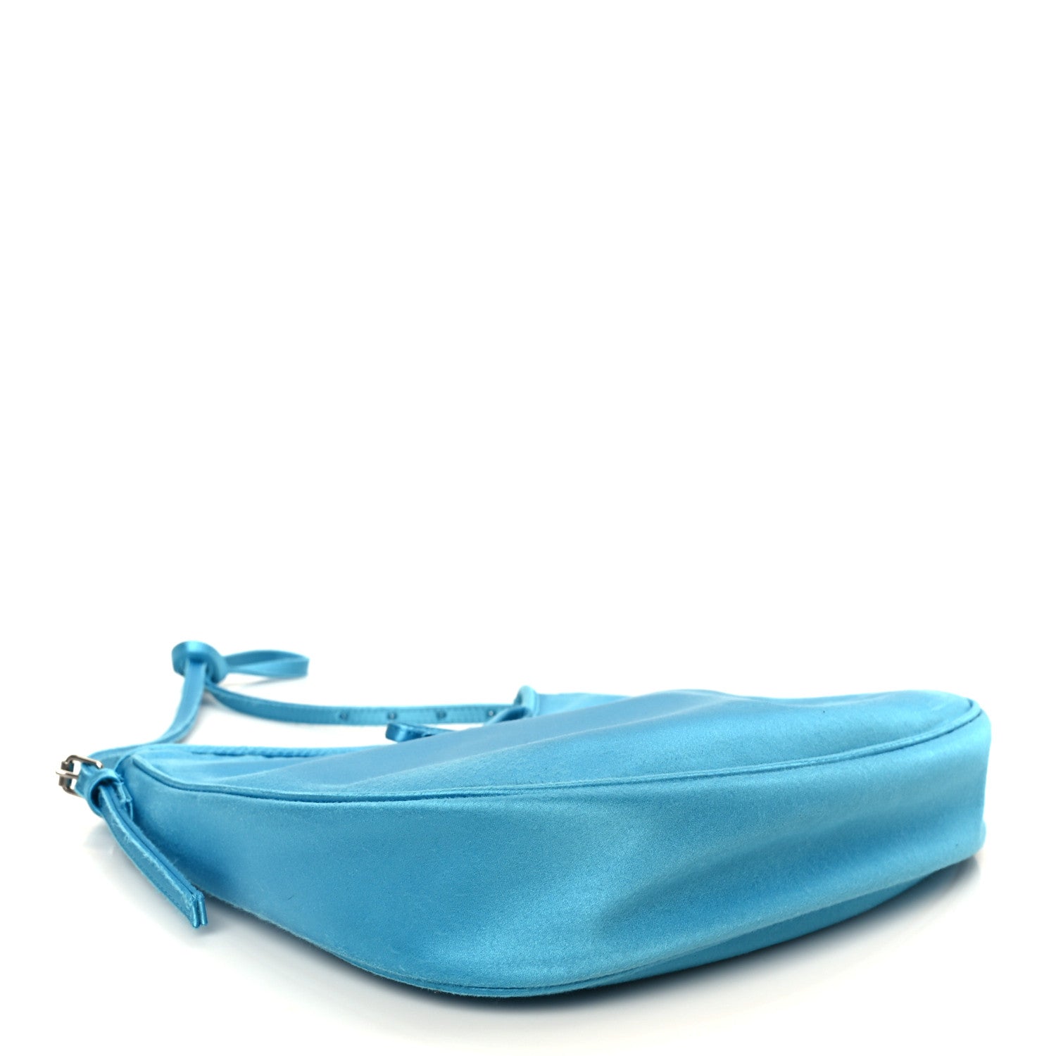 Balenciaga Satin Small Leopolda Shoulder Bag Blue 4 of 11