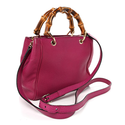 Gucci Calfskin Mini Bamboo Shopper Tote Bright Bougainvillea 3 of 11