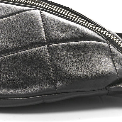 Chanel Lambskin Enamel Quilted Waist Bag Black 10 of 10