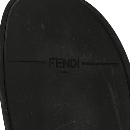 Fendi Fabric Jacquard Nappa FF Womens Fendi Feel Buckled Slide Sandals 40 Tobacco Black Miele Scuro 7 of 9