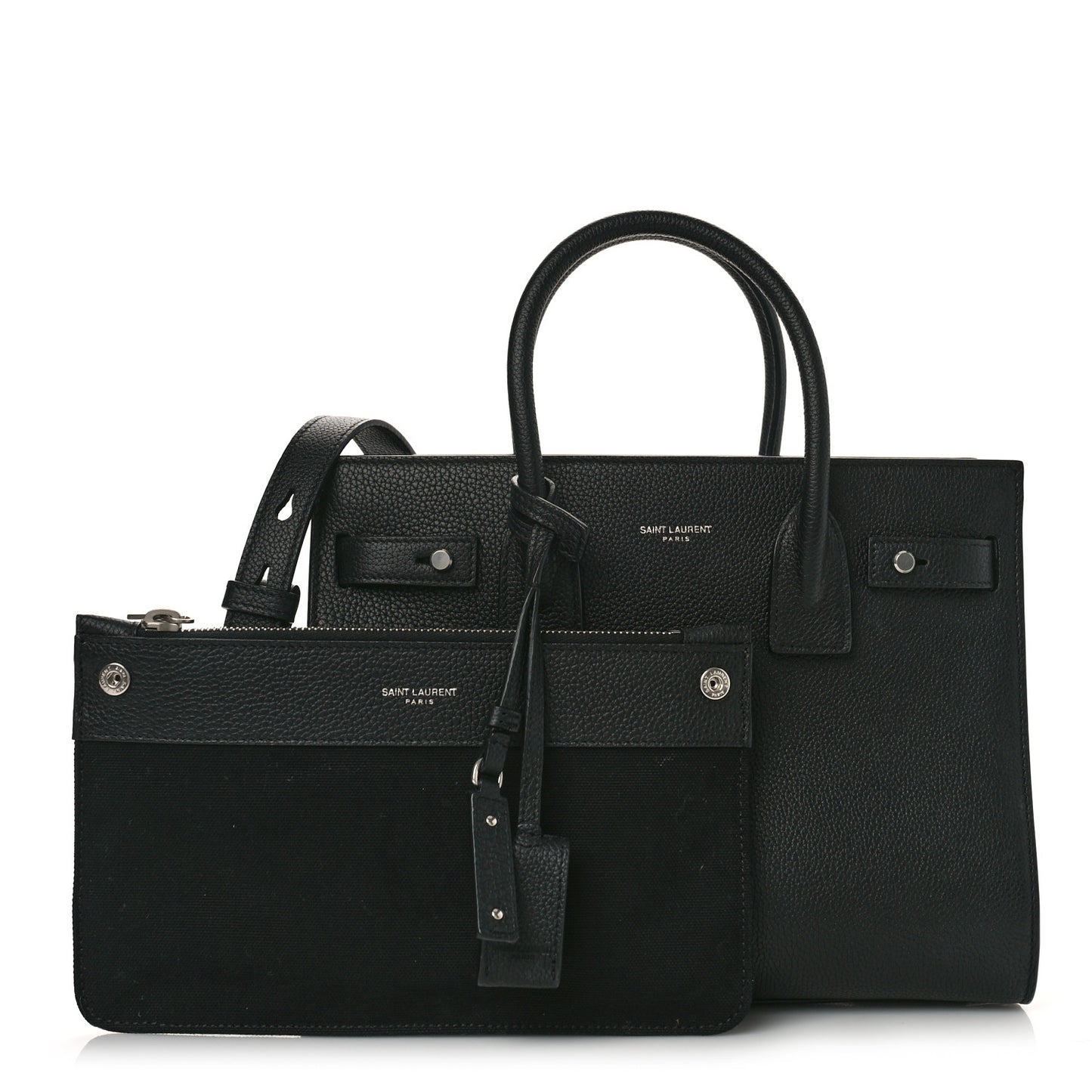 Grained Calfskin Baby Sac De Jour Souple Black