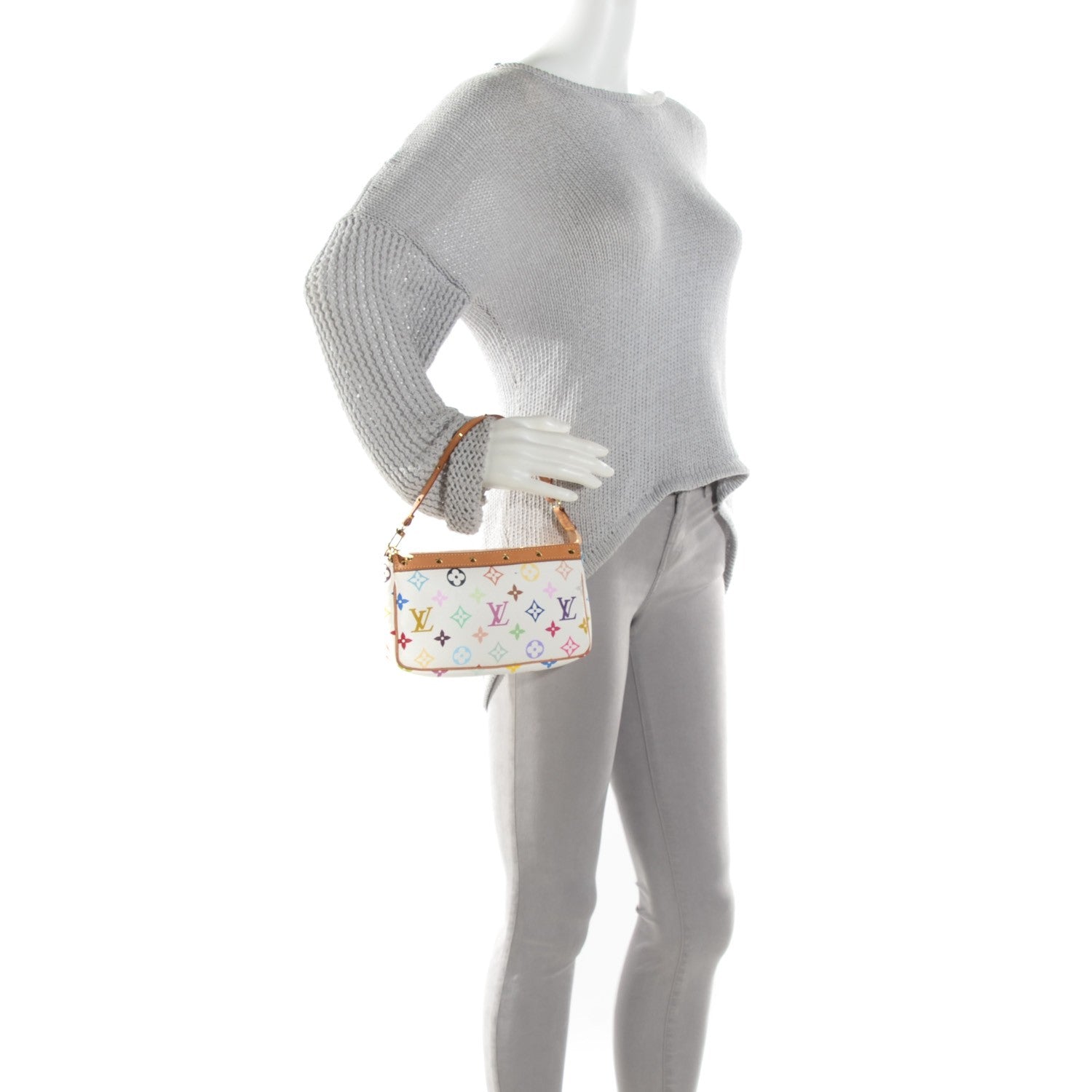Louis Vuitton Monogram Multicolor Pochette Accessories White 1 of 6
