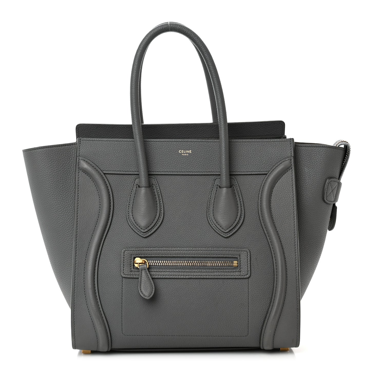 Baby Drummed Calfskin Micro Luggage Kohl