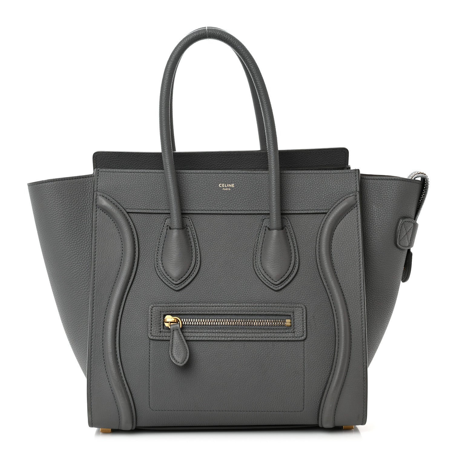 Celine Baby Drummed Calfskin Micro Luggage Kohl 1 of 13