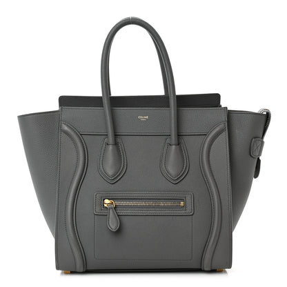 Celine Baby Drummed Calfskin Micro Luggage Kohl 1 of 13