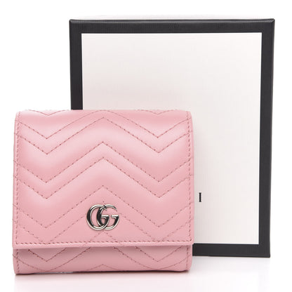 Gucci Calfskin Matelasse GG Marmont Medium Wallet Wild Rose 7 of 7