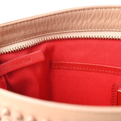 Christian Louboutin Calfskin Studded Loubiposh Chain Clutch Nude 9 of 11
