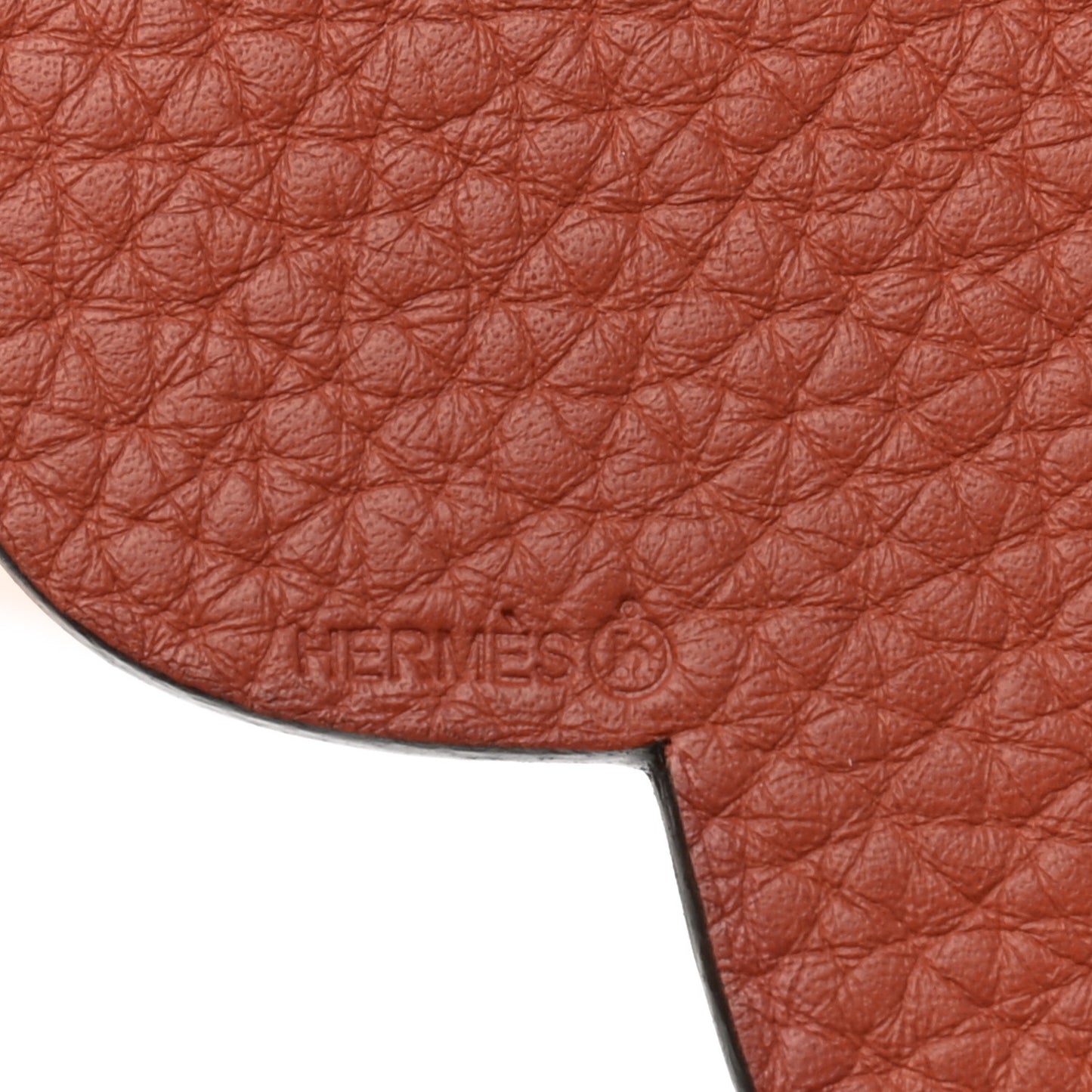 Epsom Togo Petit H GM Squirrel Bag Charm Rouge H Lime