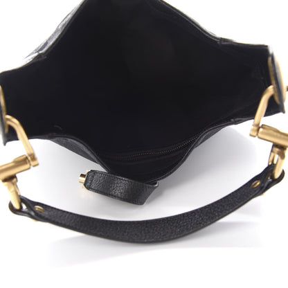 Gucci Monogram Piston Lock Jackie O Hobo Black 5 of 10