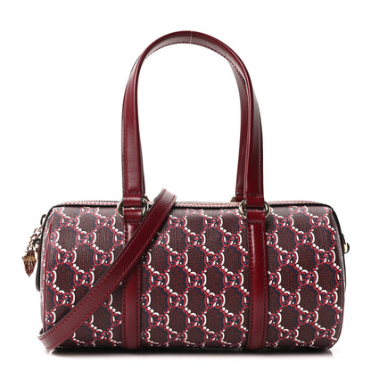 Gucci GG Shadow Monogram Ophidia Top Handle Bowler Bag  Rosso Ancora Red 1 of 10