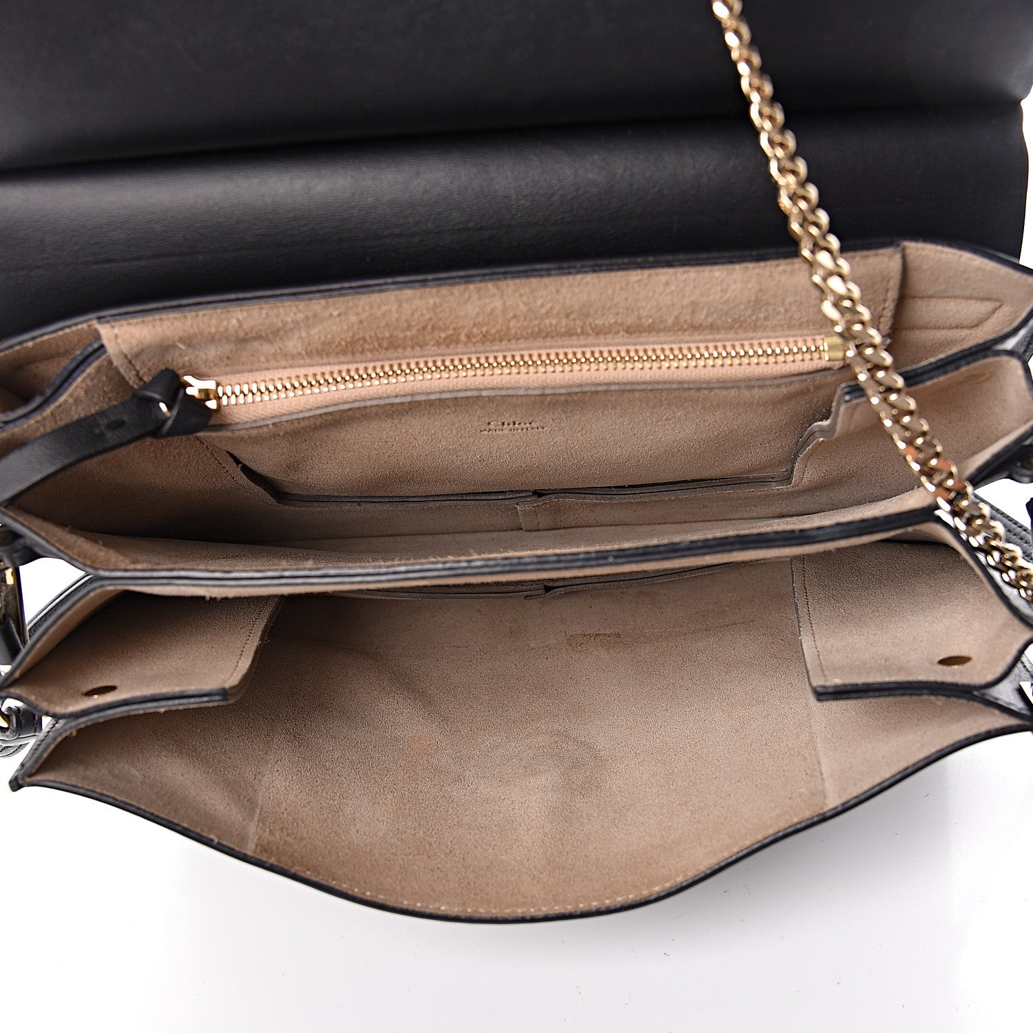 Chloe Suede Calfskin Medium Faye Shoulder Bag Black 5 of 14